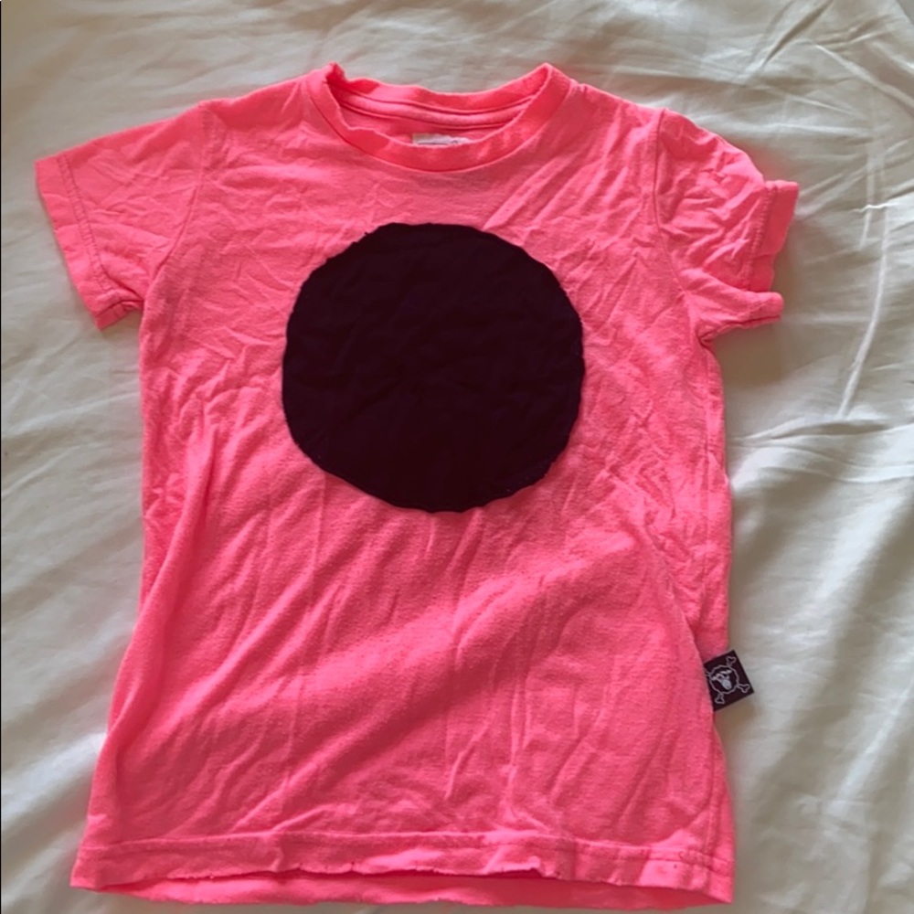 nununu pink and black dot t-shirt size 6
